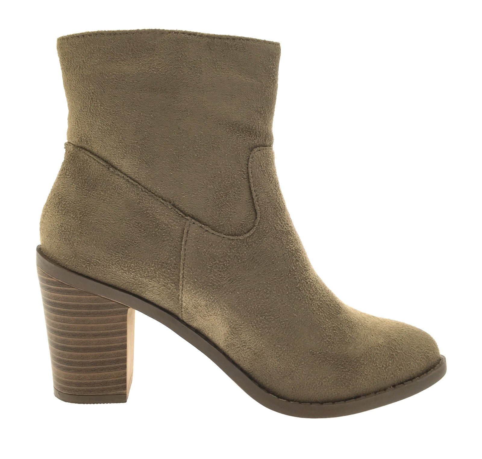 suede ankle block heel boots